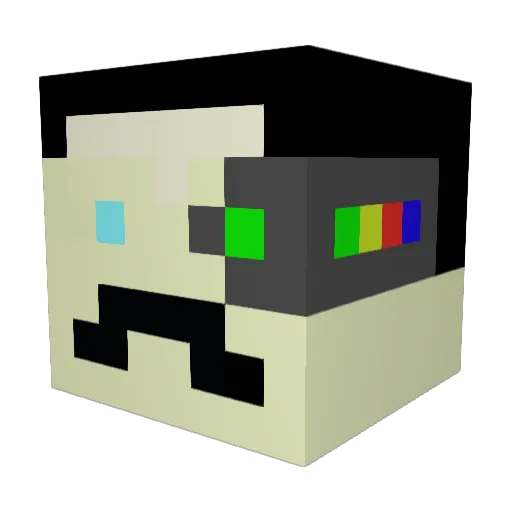 SVCrafted Minecraft avatar head, 3D render