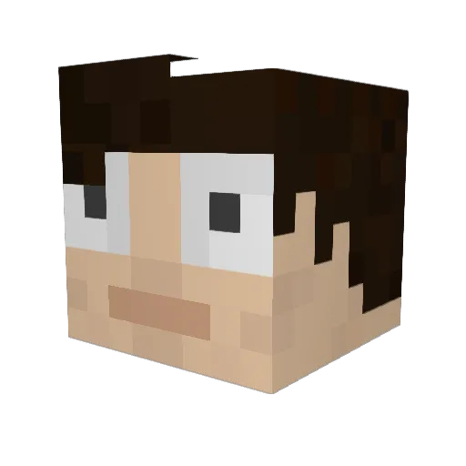SVKw3r Minecraft avatar head, 3D render