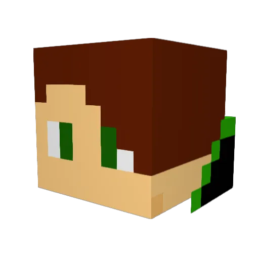 SVR0903 Minecraft avatar head, 3D render