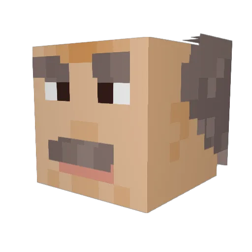 SW223 Minecraft avatar head, 3D render