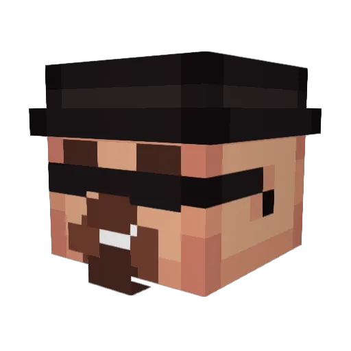 SWAG_ADEPT Minecraft avatar head, 3D render