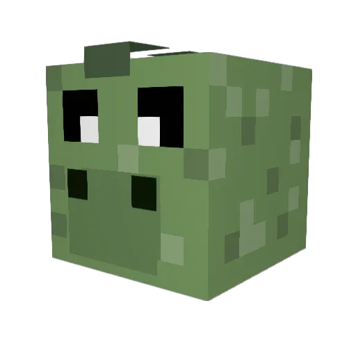 SWA_Dino Minecraft avatar head, 3D render