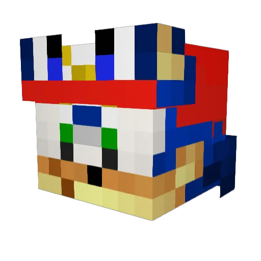 SWBlakk Minecraft avatar head, 3D render
