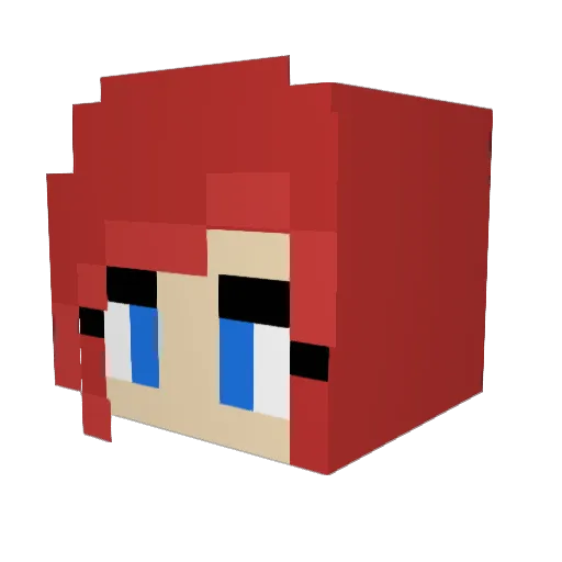 SWEETLENA45 Minecraft avatar head, 3D render
