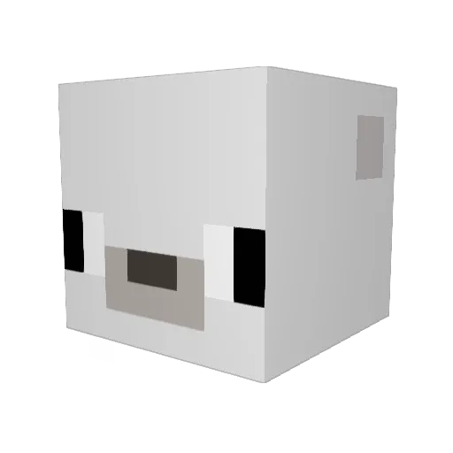 SWEGwin Minecraft avatar head, 3D render