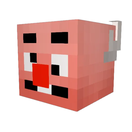 SWFS619 Minecraft avatar head, 3D render