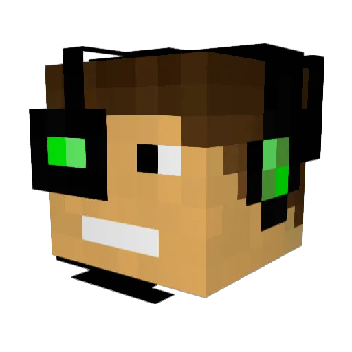 SWISTAK0X Minecraft avatar head, 3D render