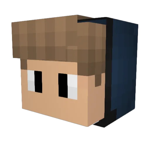 SWMTobi Minecraft avatar head, 3D render