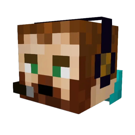 SWahna_Man Minecraft avatar head, 3D render