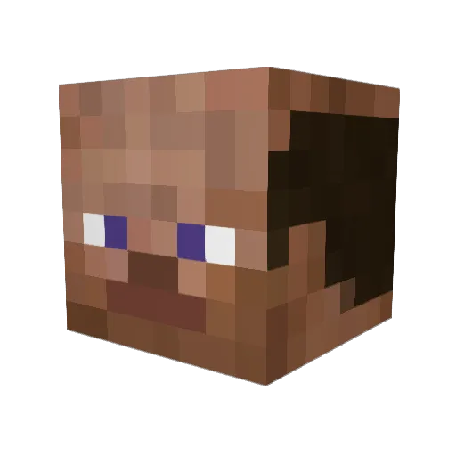 SXI00 Minecraft avatar head, 3D render