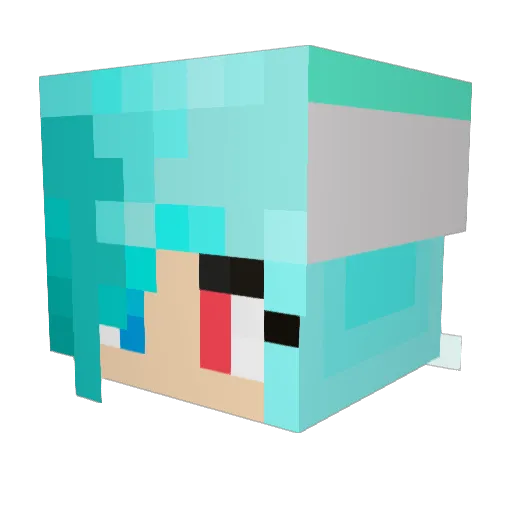 SXJJJJ Minecraft avatar head, 3D render