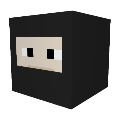 SXLTY_69 Minecraft avatar head, 3D render