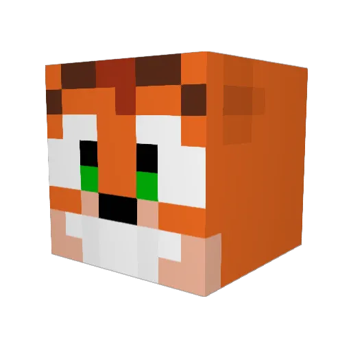SXyLR Minecraft avatar head, 3D render