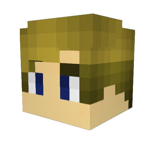 SYALEXS Minecraft avatar head, 3D render