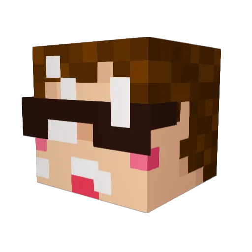 SYASEIKIN Minecraft avatar head, 3D render