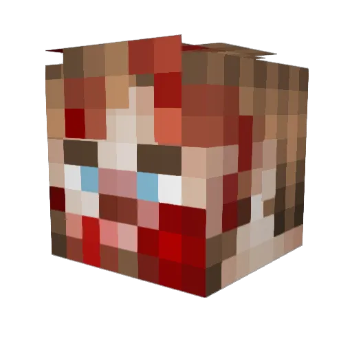 SYD979 Minecraft avatar head, 3D render