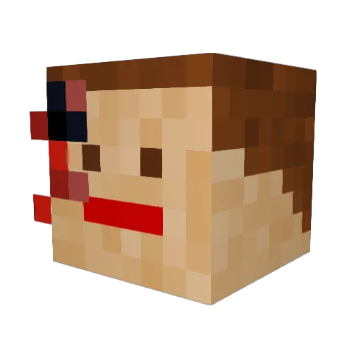 SYDBrain Minecraft avatar head, 3D render