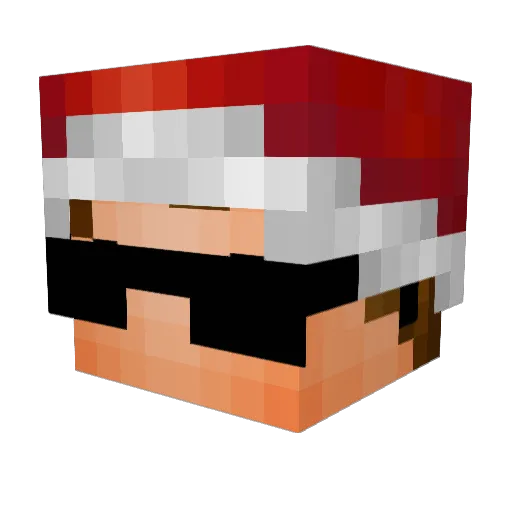SYPRIX Minecraft avatar head, 3D render