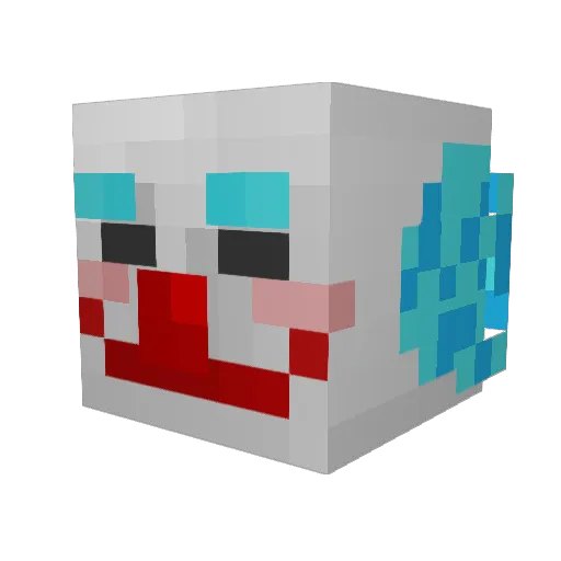 SYSE Minecraft avatar head, 3D render