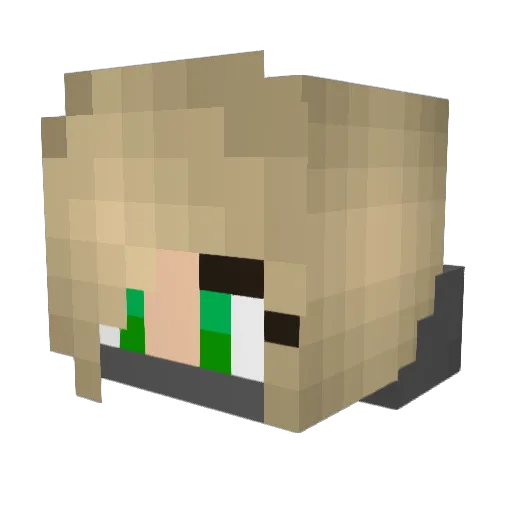 SYTEX21 Minecraft avatar head, 3D render