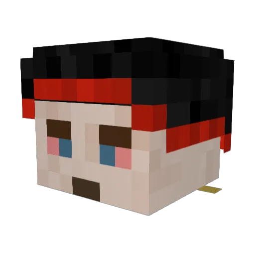SYTH001 Minecraft avatar head, 3D render