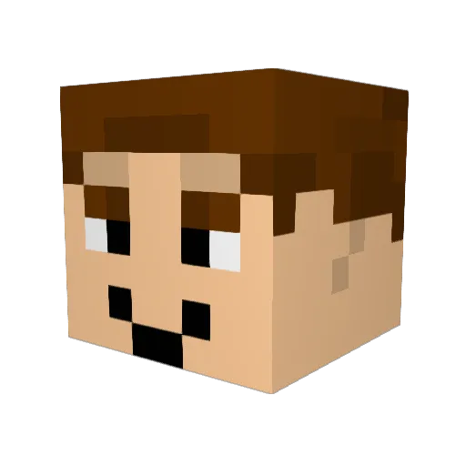 SYTLP_kiesele Minecraft avatar head, 3D render