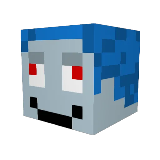 SYYYMOA Minecraft avatar head, 3D render