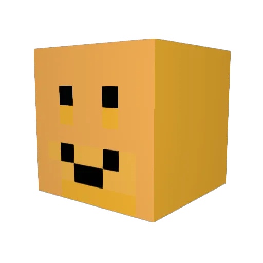 SYminecra Minecraft avatar head, 3D render