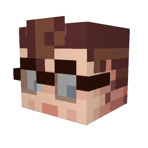 SZAKURI Minecraft avatar head, 3D render