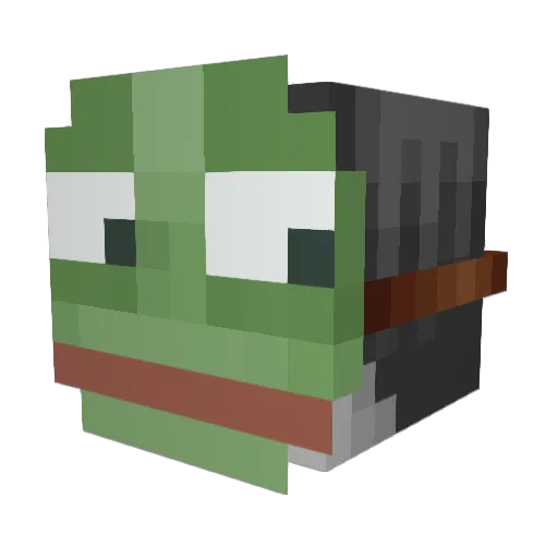SZEDI Minecraft avatar head, 3D render