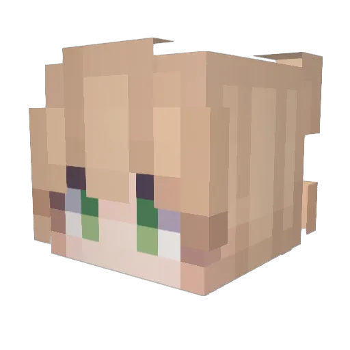 SZRJ Minecraft avatar head, 3D render
