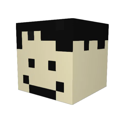 SZTYM0 Minecraft avatar head, 3D render