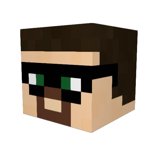SZ_bob Minecraft avatar head, 3D render