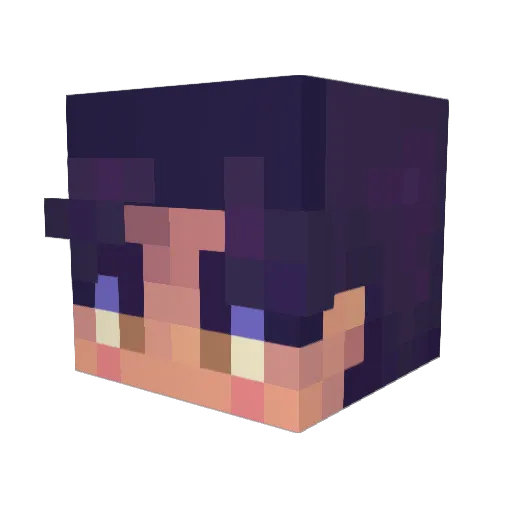 SZaxhS Minecraft avatar head, 3D render