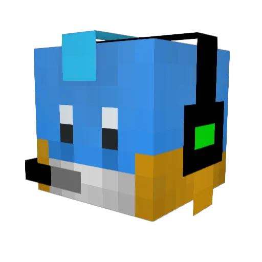 SZether Minecraft avatar head, 3D render