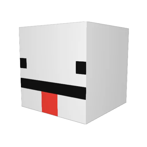 S_1367 Minecraft avatar head, 3D render