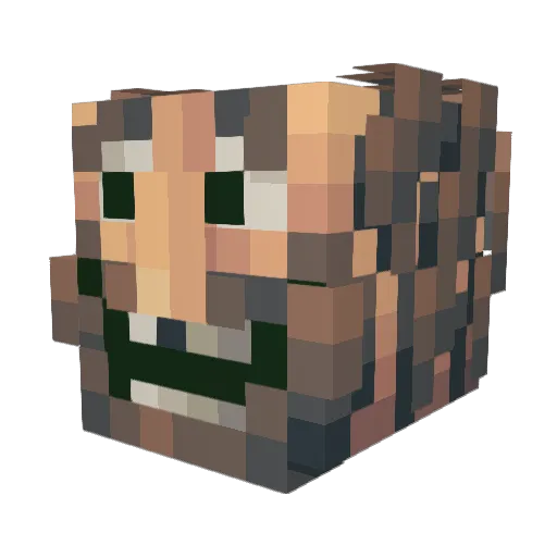 S_3_l_o_s Minecraft avatar head, 3D render