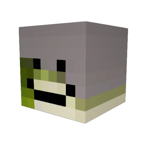 S_3bs Minecraft avatar head, 3D render