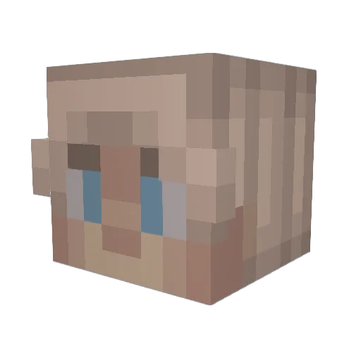 S_D_M Minecraft avatar head, 3D render