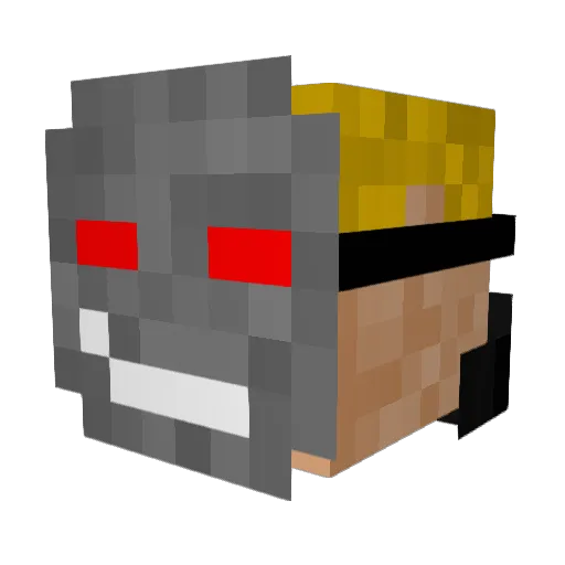 S_FAST_ Minecraft avatar head, 3D render