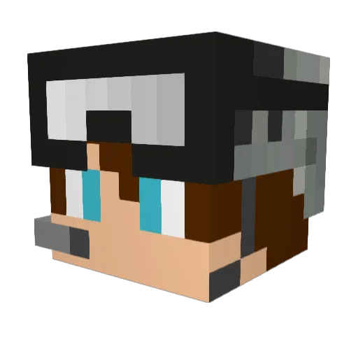 S_I_M_O_N Minecraft avatar head, 3D render