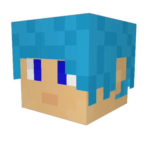 S_Izumi_ Minecraft avatar head, 3D render