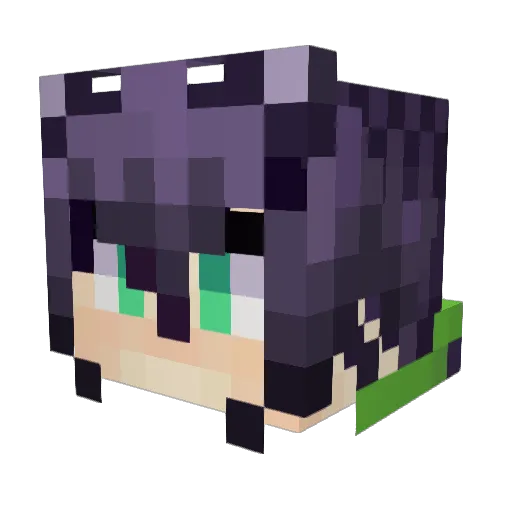 S_Rise Minecraft avatar head, 3D render