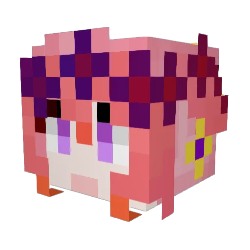 S_S_R Minecraft avatar head, 3D render