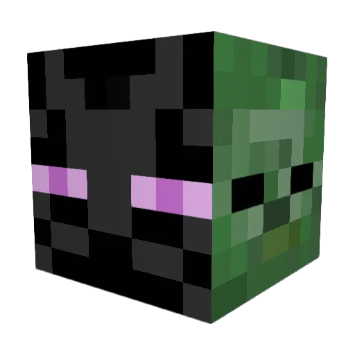 S_S_V_V Minecraft avatar head, 3D render