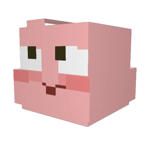 S_UBI Minecraft avatar head, 3D render