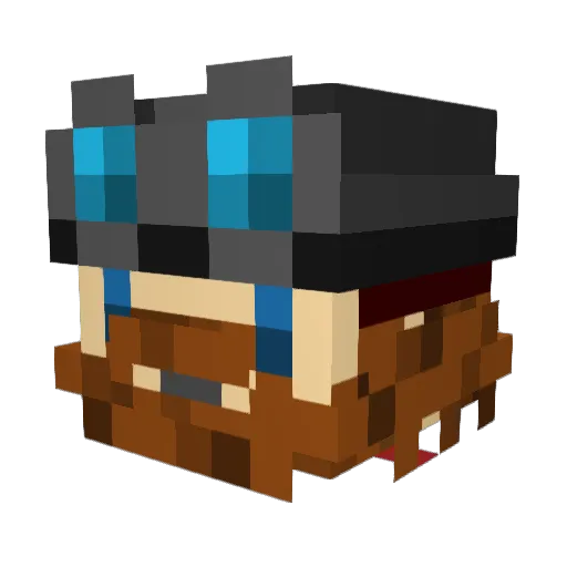 S_VIC Minecraft avatar head, 3D render