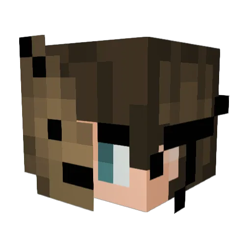 S__C Minecraft avatar head, 3D render