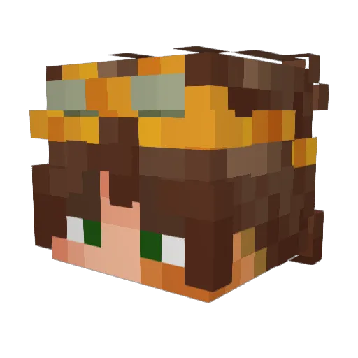 S_a_ge Minecraft avatar head, 3D render