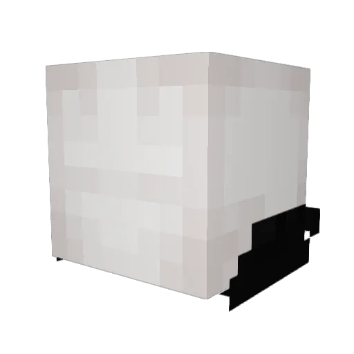 S_ate Minecraft avatar head, 3D render